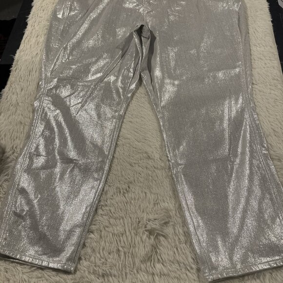 Old Navy womens NWT OG Loose Fit Jeans icicle shimmer 22 stretch - Picture 7 of 14